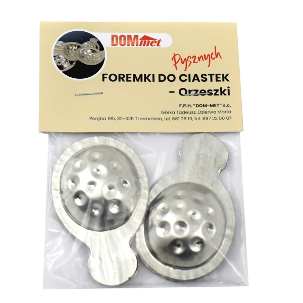 Foremki do ciastek Dom-Met Orzeszki 6,5 x 4 cm