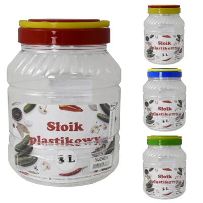 SŁOIK SŁÓJ PLASTIKOWY Z WIECZKIEM DUŻY NA PRZETWORY OGÓRKI KOMPOT 3L