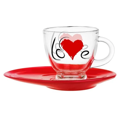 GLA-FILIŻANKA+SPODEK 230ML LOVE