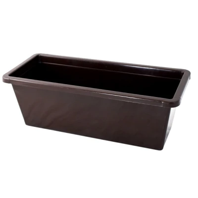 SKRZYNKA DONICA DONICZKA PODŁUŻNA NA KWIATY BALKONOWA 40cm BRĄZOWA